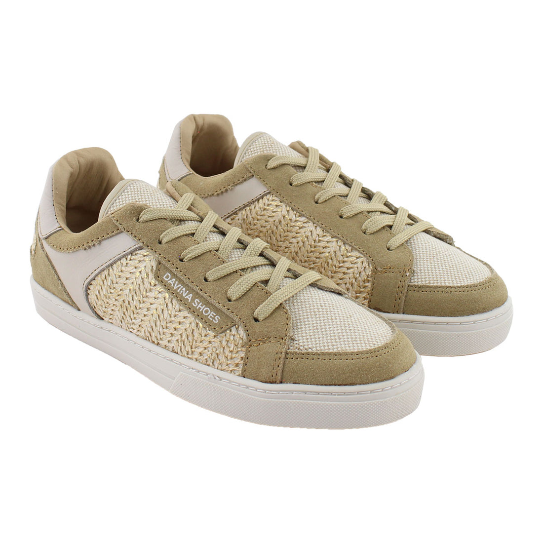 Tenis Casual de Mujer 32201 Davina Arena Yute con Cintas