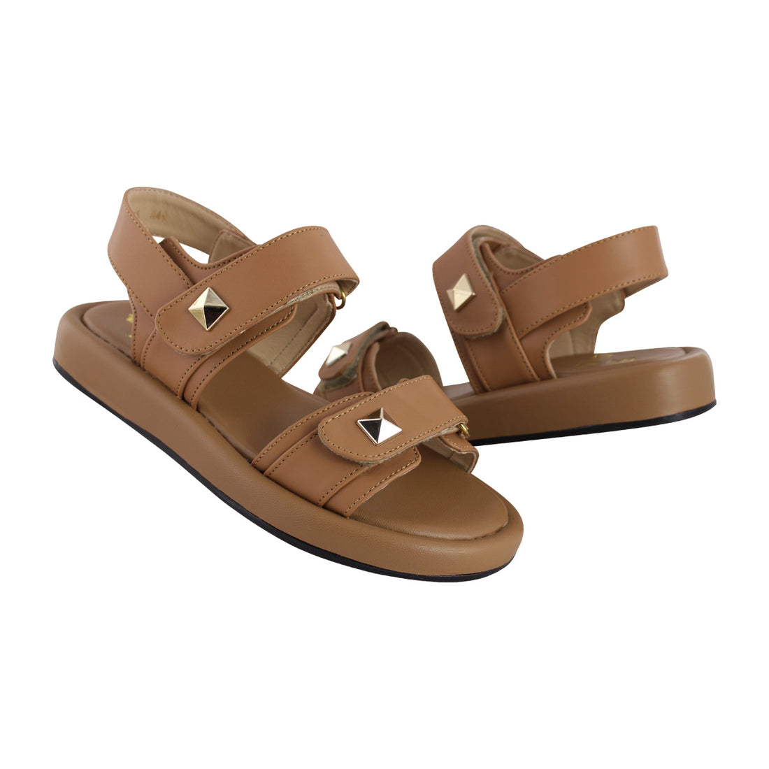 Sandalia de Mujer 4825 Davina Camel con Velcro