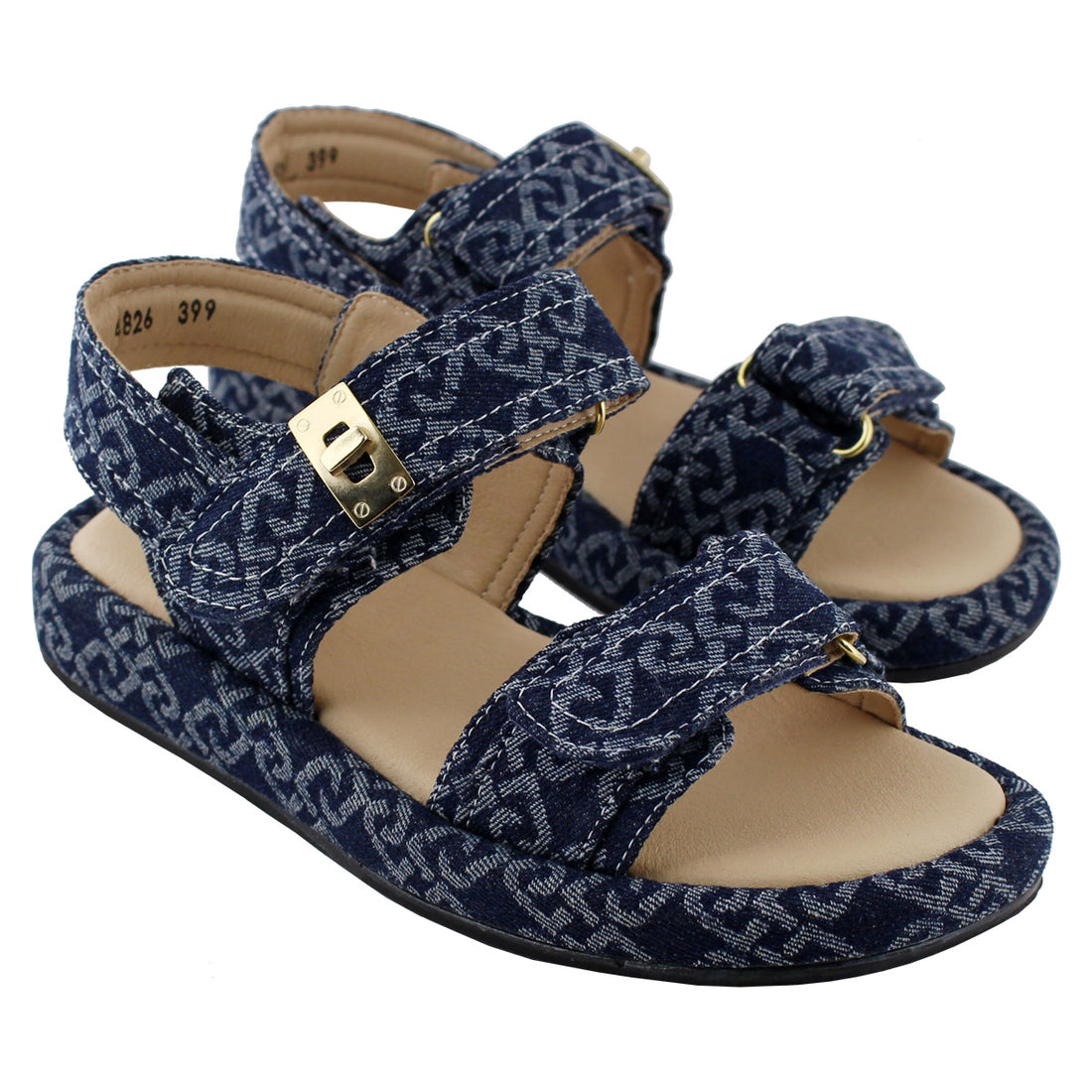Sandalia Mujer 4826 Davina Azul con Velcro