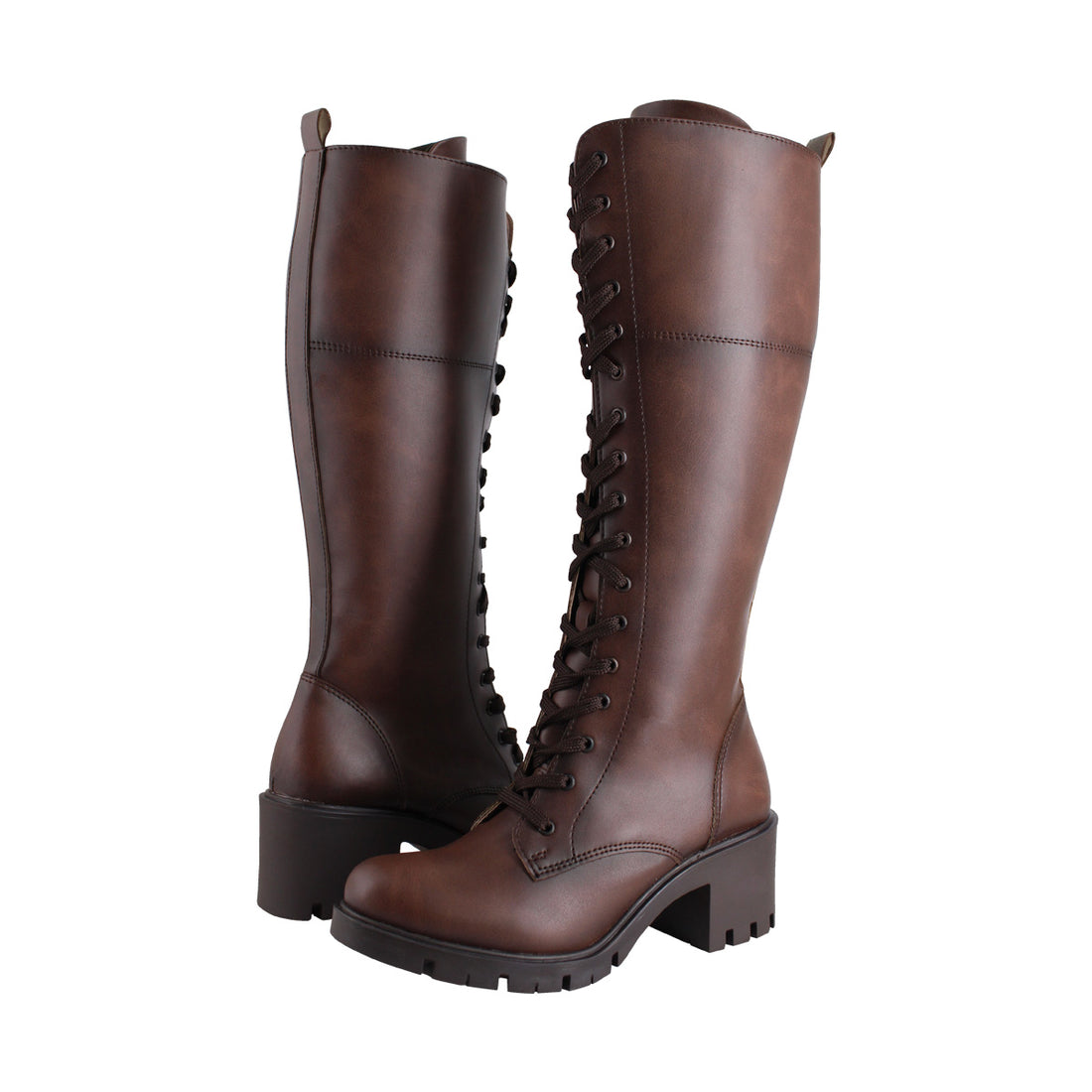Bota Alta Mujer 85110 Davina Café Claro