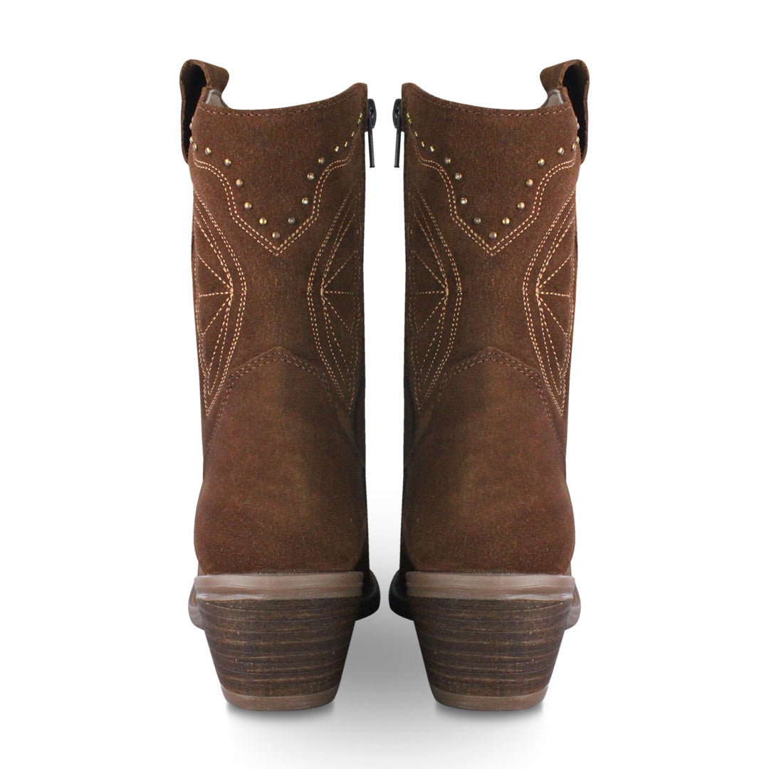 Bota Vaquera Mujer 96100 Lucía Gamuza Avellana - vista 2