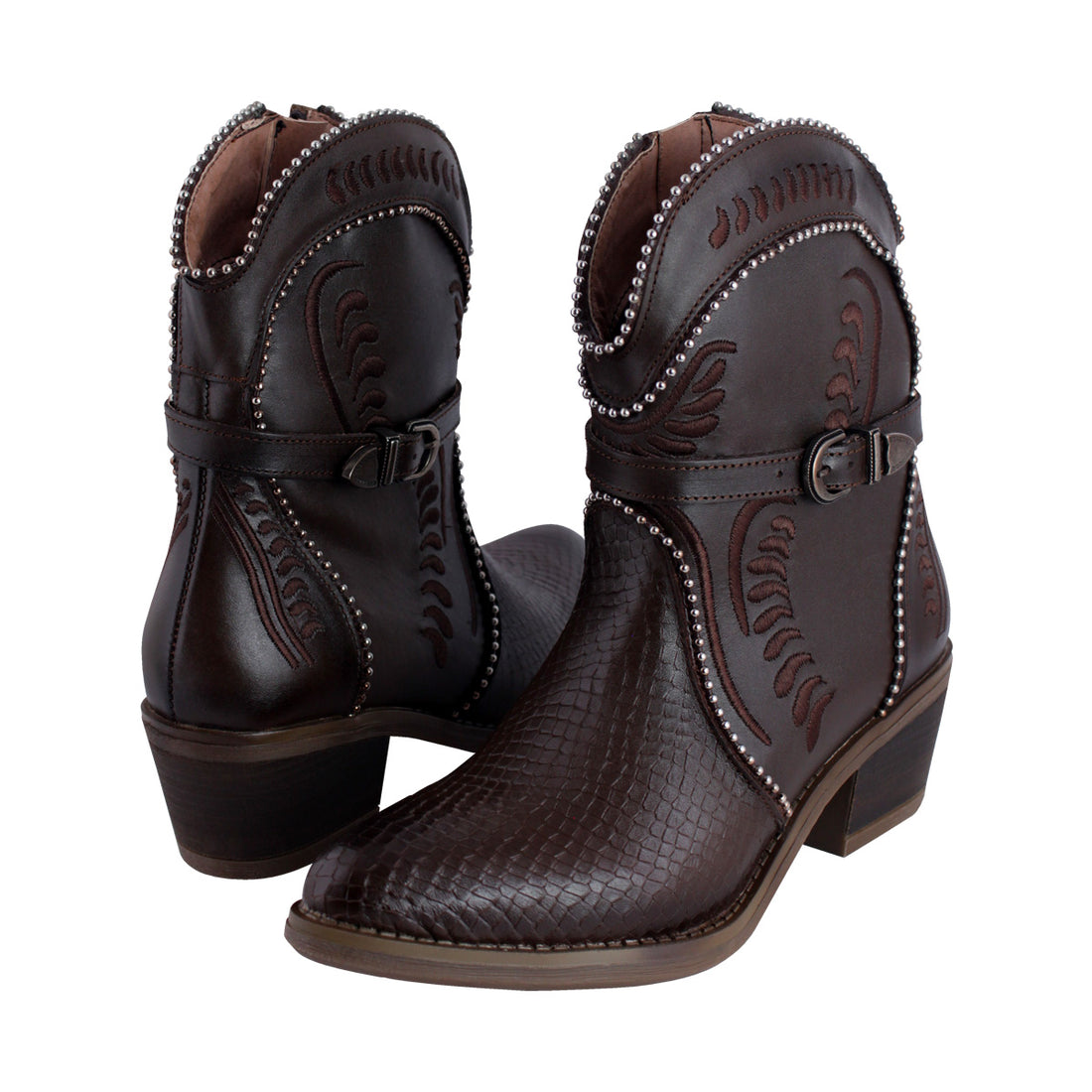 Bota Vaquera Mujer 96150 Davina Piel Café