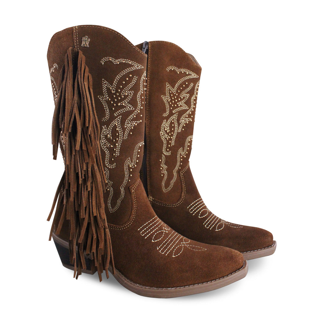 Bota Vaquera Mujer 96411 Gamuza Café
