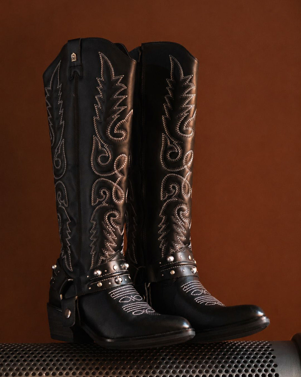 Bota Vaquera Alta de Mujer 96532 Davina Katia Negro