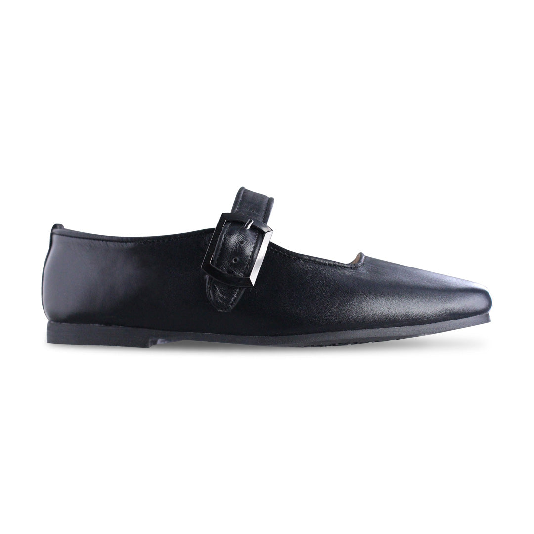 Balerina Niña 30150 Davina Piel Negro con Hebilla