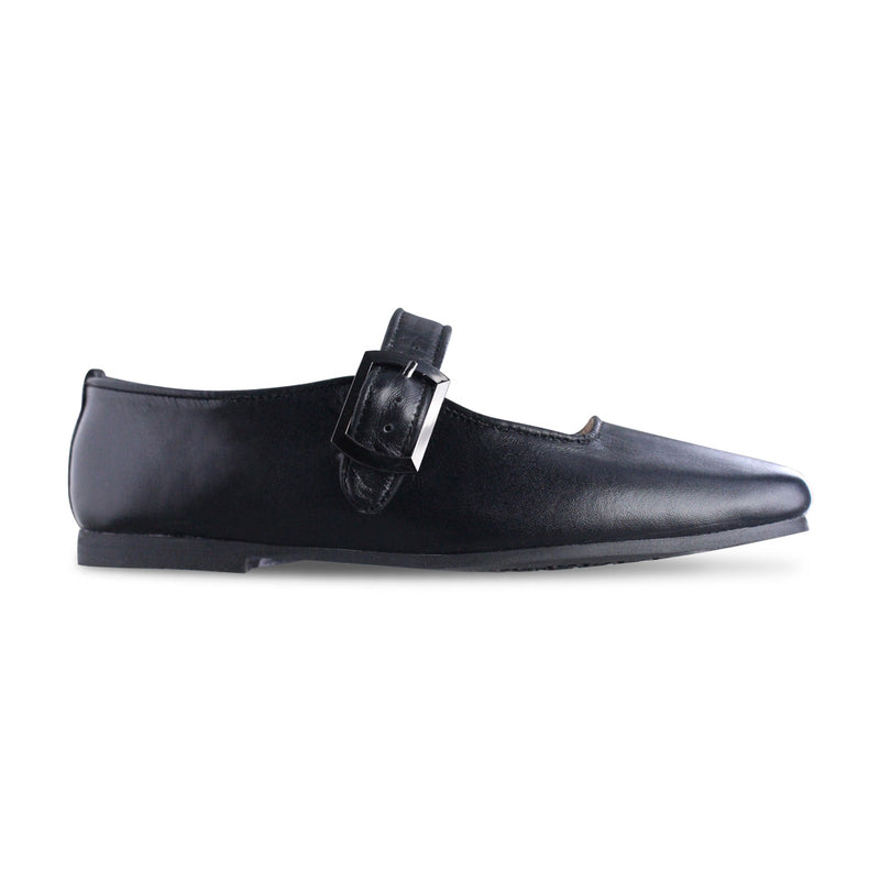 Balerina Niña 30150 Davina Piel Negro con Hebilla
