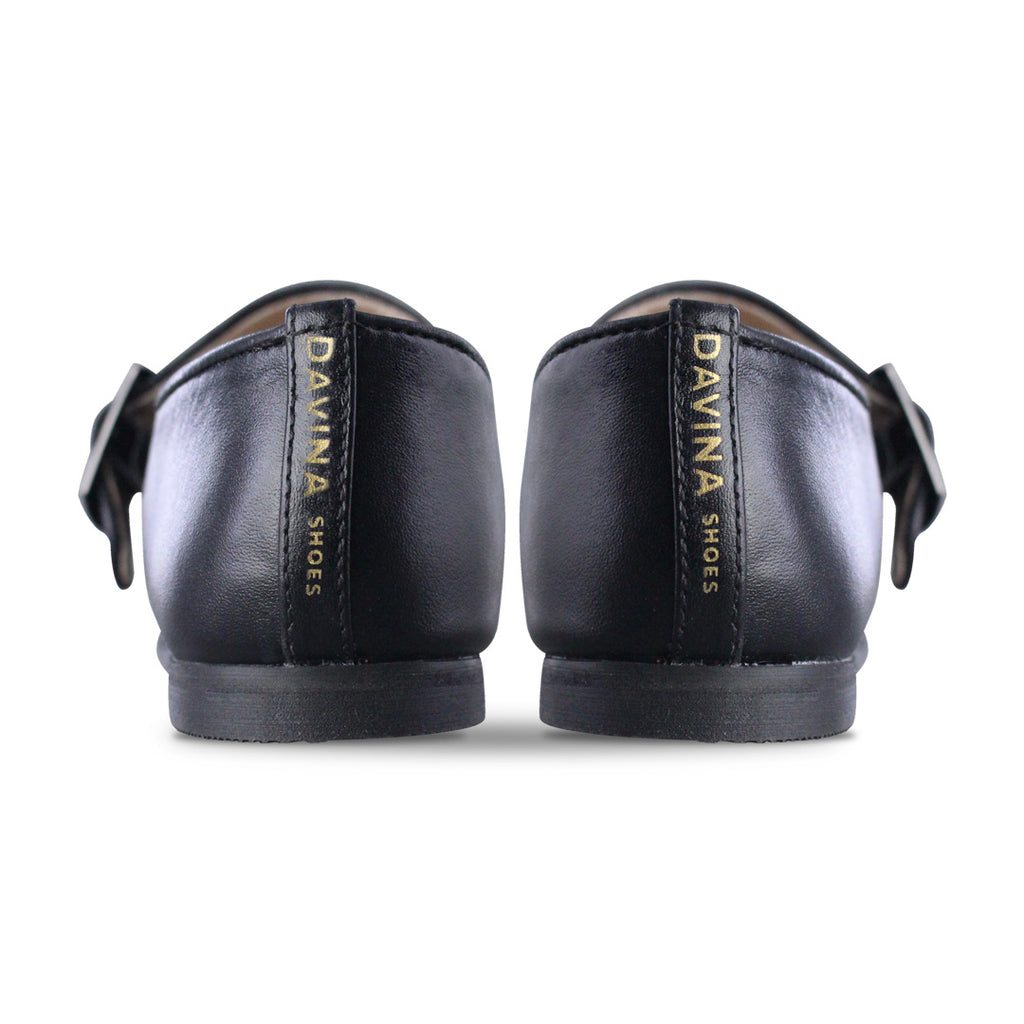 Balerina Niña 30150 Davina Piel Negro con Hebilla