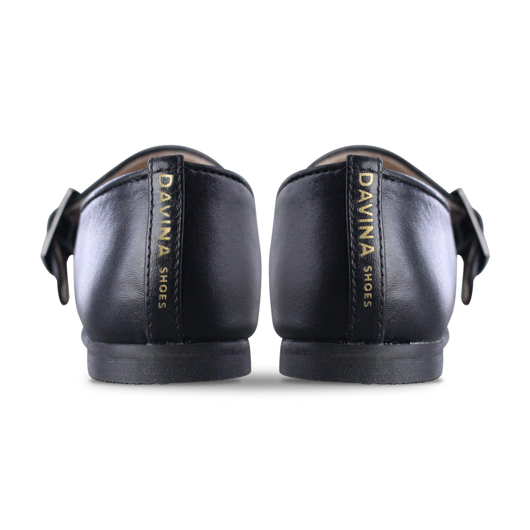 Balerina Niña 30150 Davina Piel Negro con Hebilla