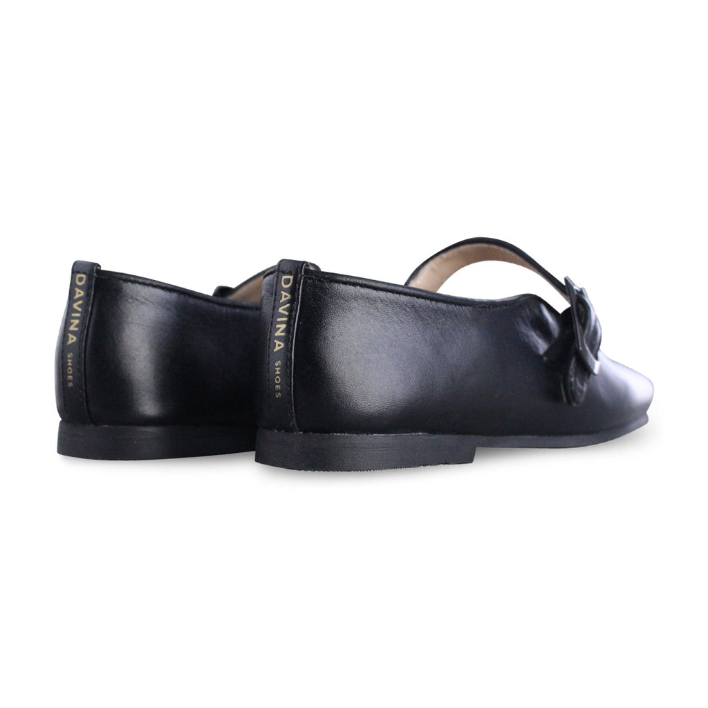 Balerina Niña 30150 Davina Piel Negro con Hebilla