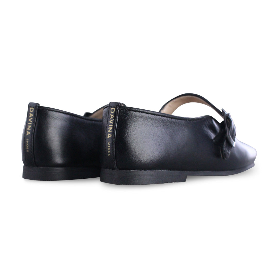Balerina Niña 30150 Davina Piel Negro con Hebilla