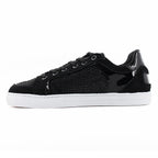 Tenis Casual Mujer 32200 Davina Negro con Cintas y Brillos