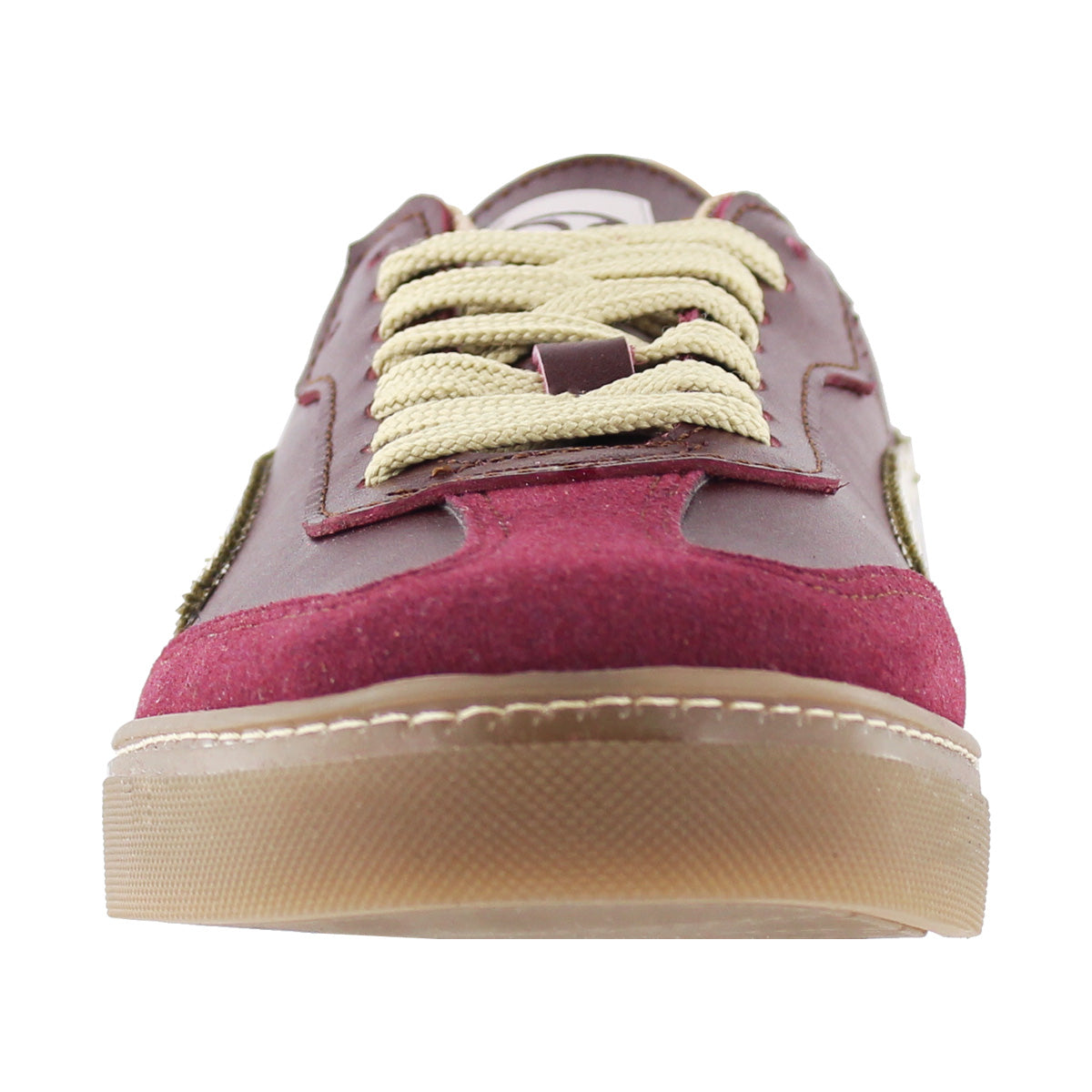 Tenis Casual Unisex 32211 Piel Vino con Cintas