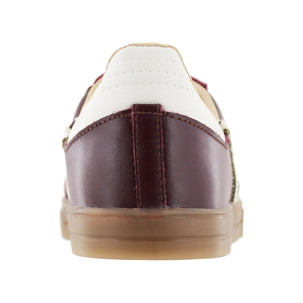 Tenis Casual Unisex 32211 Piel Vino con Cintas