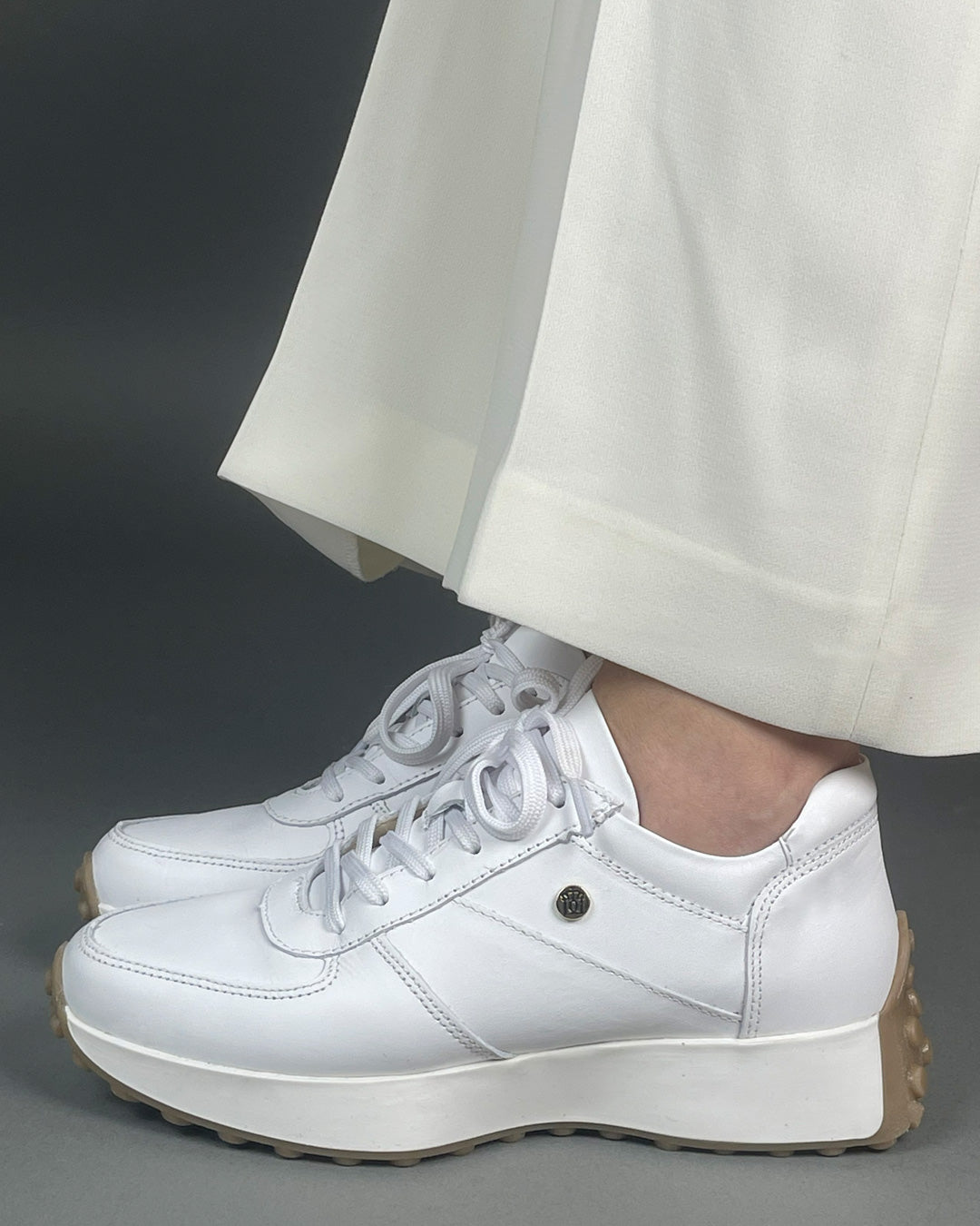 Tenis Casual de Mujer 35000 Piel Blanco