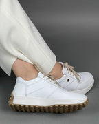Tenis Casual de Mujer 35000 Piel Blanco
