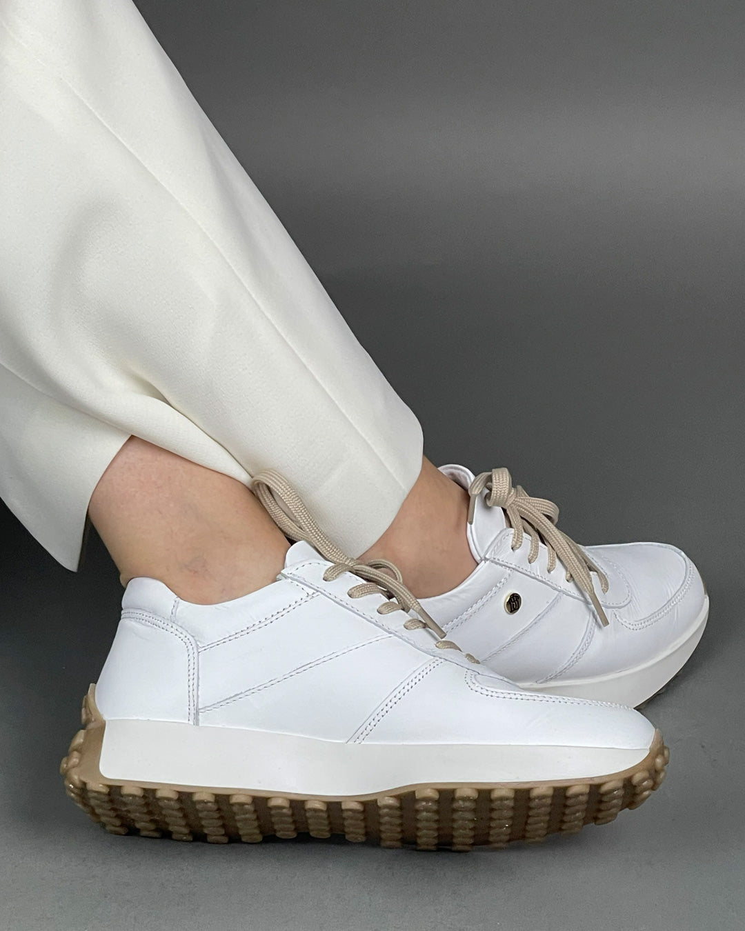 Tenis Casual de Mujer 35000 Piel Blanco