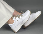 Tenis Casual de Mujer 35000 Piel Blanco