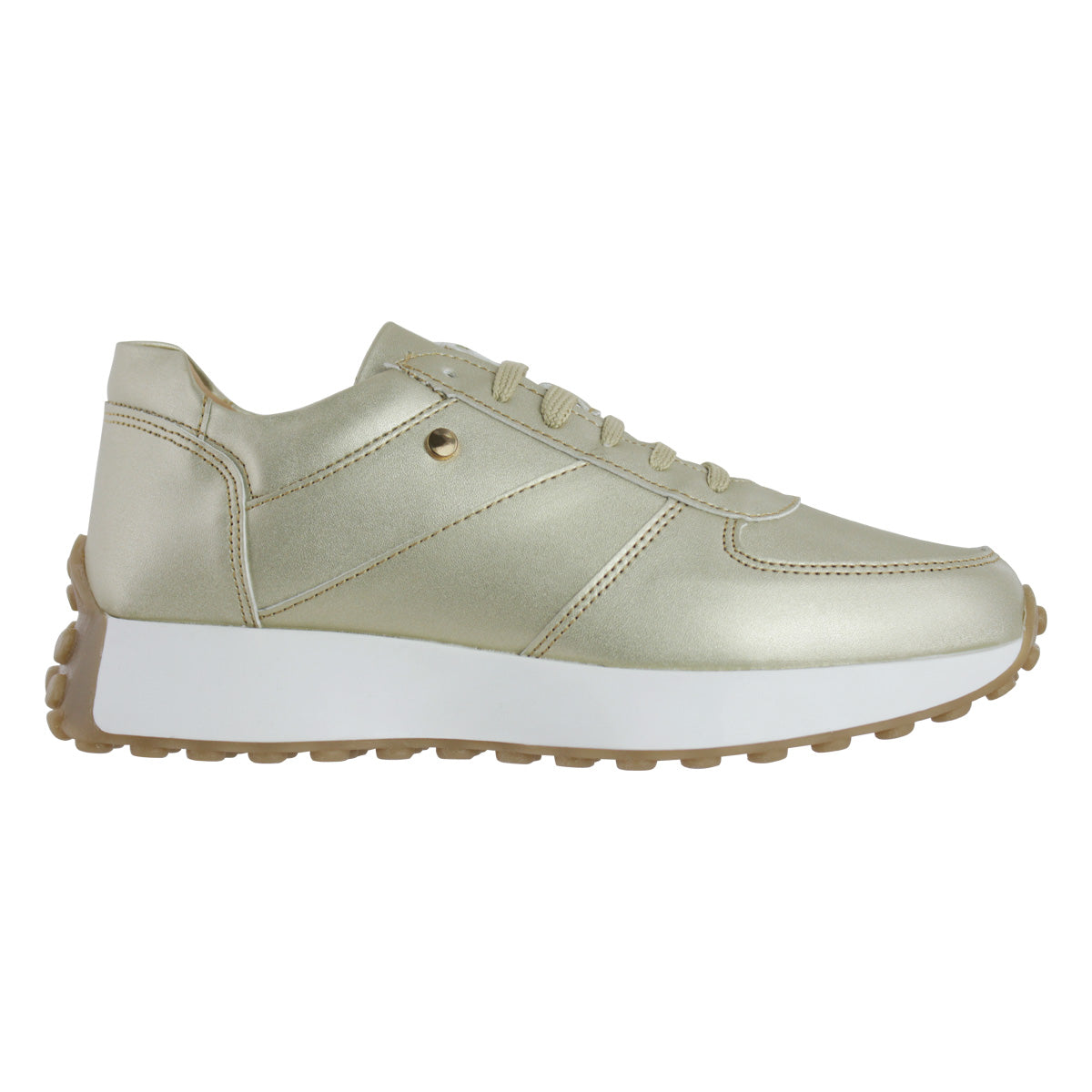 Tenis de Mujer Casual 35001 Metálico Oro