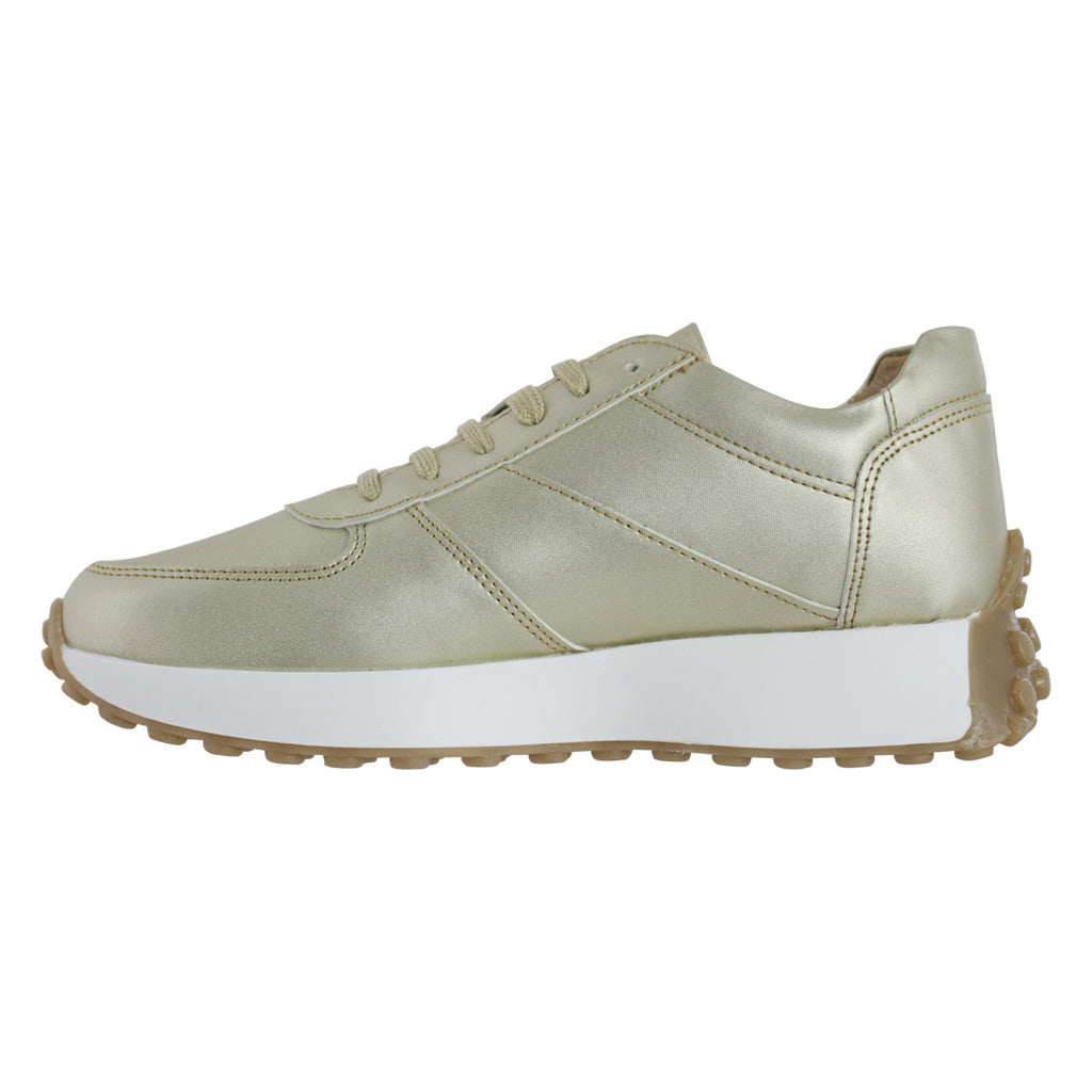 Tenis de Mujer Casual 35001 Metálico Oro
