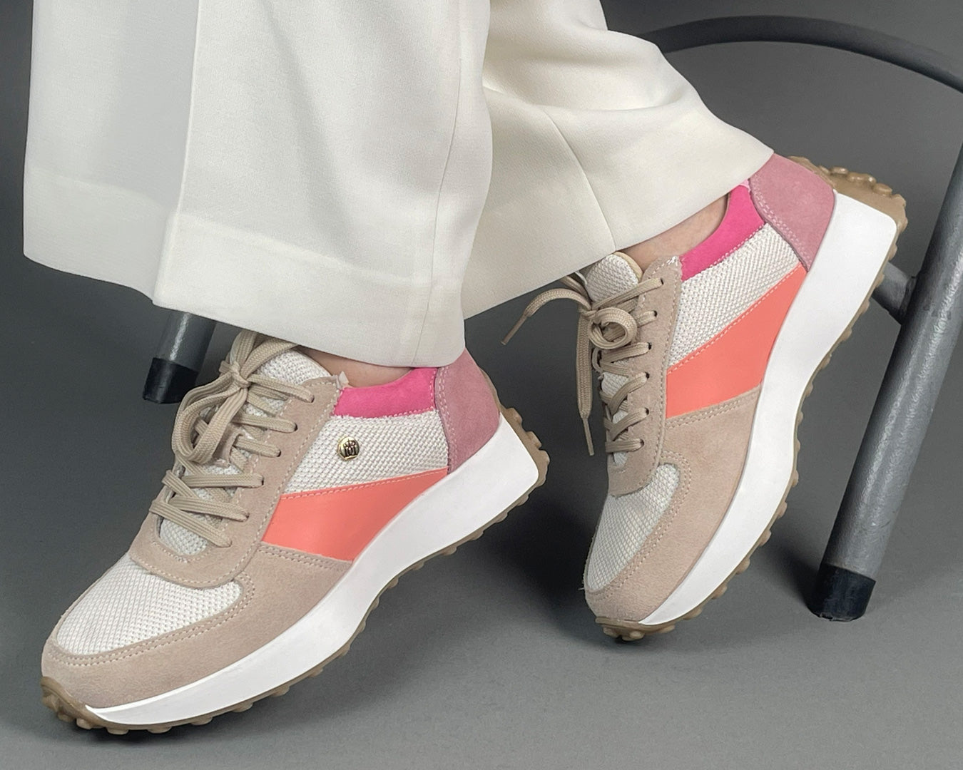 Tenis Casual Mujer 35011 Davina Gamuza Rosa