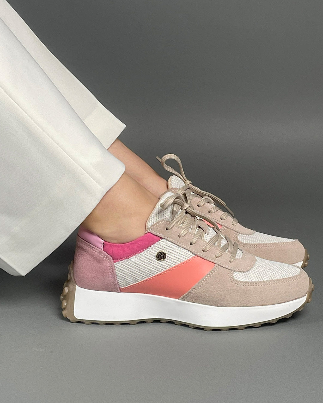 Tenis Casual Mujer 35011 Davina Gamuza Rosa