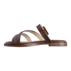 Sandalia Mujer 4510 Piel Café con Tiras