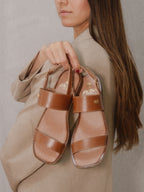 Sandalia de Mujer 4550 Davina Piel Maple con Hebilla
