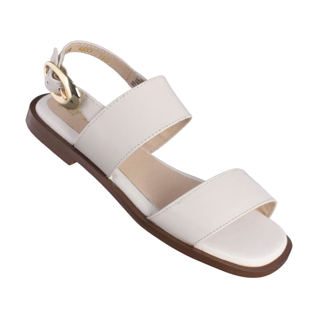 Sandalia Mujer 4551 Piel Beige con Hebilla
