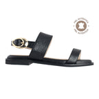 Sandalia Mujer 4552 Piel Lirio Negro con Hebilla