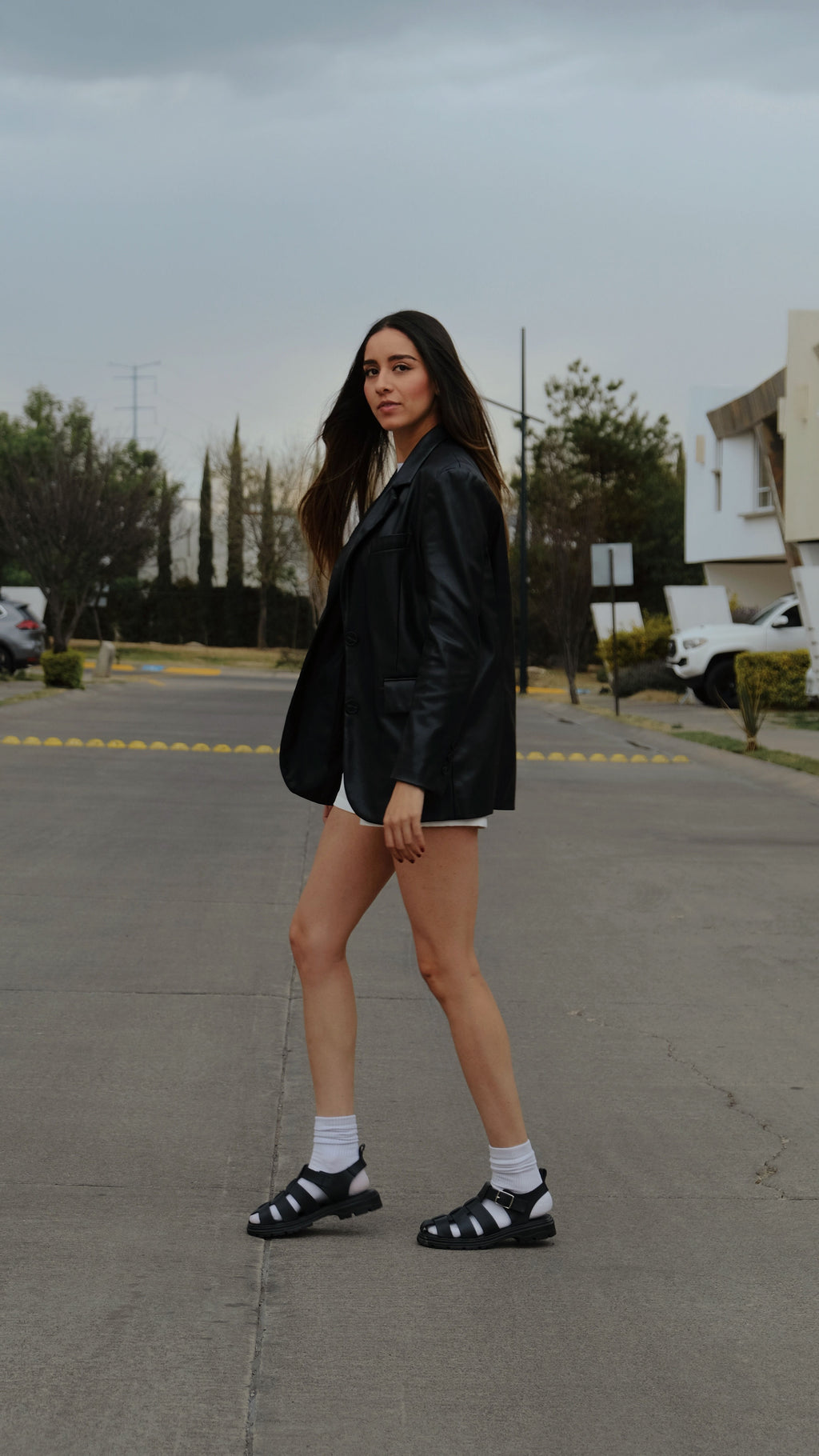 Sandalia Mujer 4720 Davina Piel Negro con Hebilla