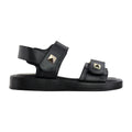 Sandalia de Mujer 4825 Davina Negro Doble Velcro con Estoperol