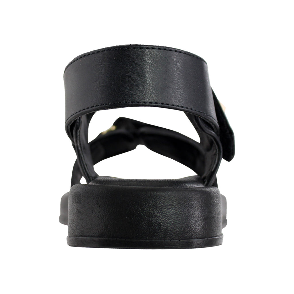 Sandalia de Mujer 4825 Davina Negro Doble Velcro con Estoperol