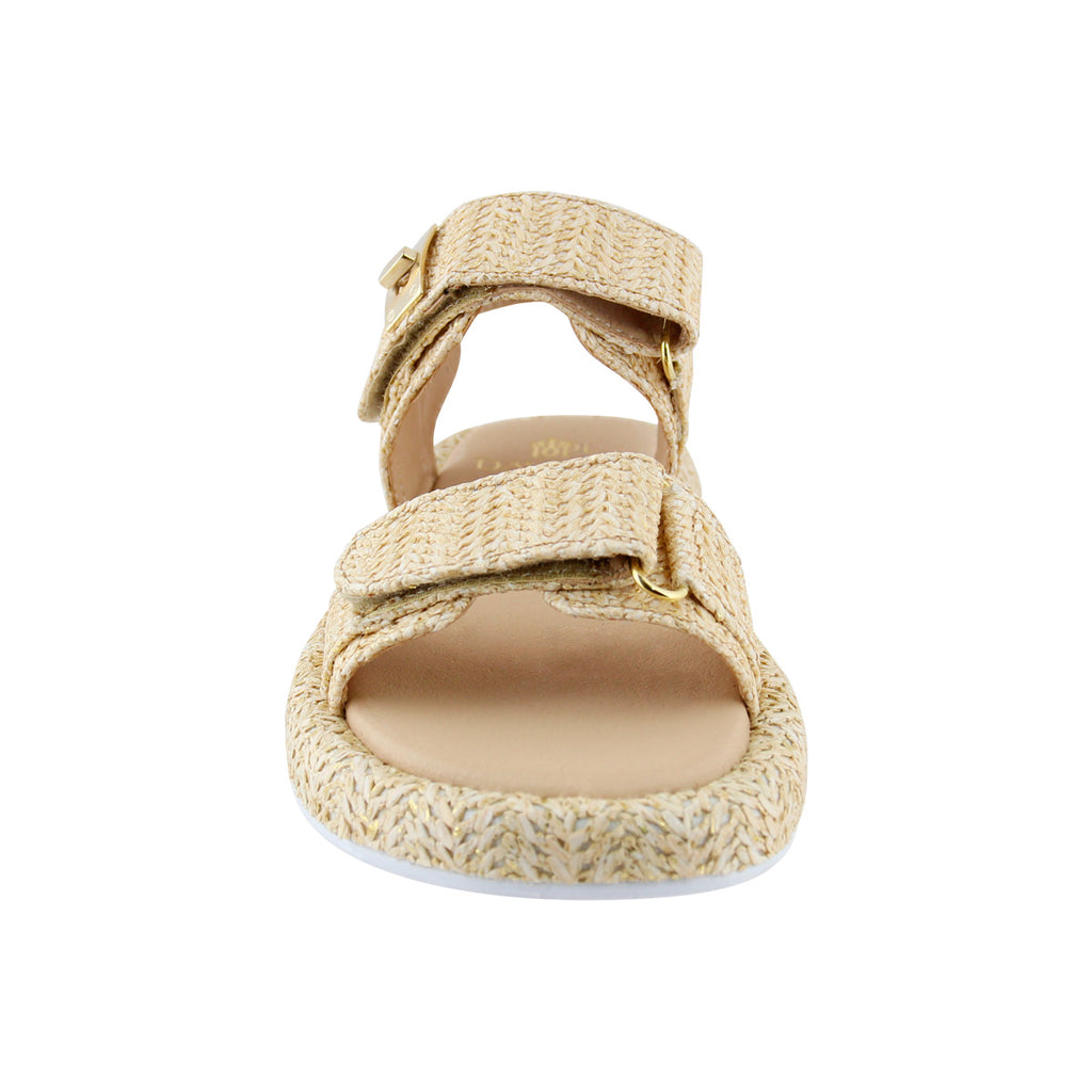 Sandalia de Mujer 4827 Davina Beige Yute Con Velcro