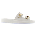 Sandalia Mujer 4860 Davina Beige con Detalles en Dorado