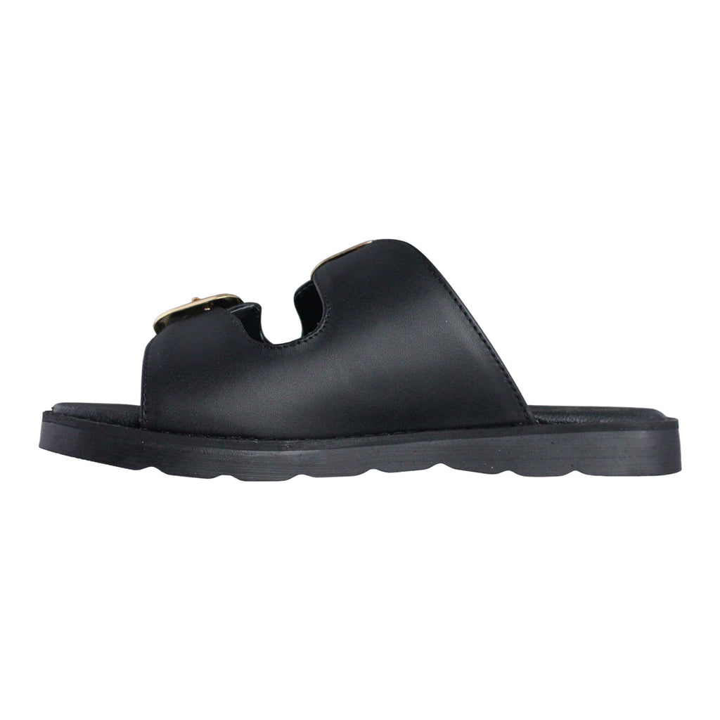 Sandalia Mujer 4865 Negro con doble Hebilla