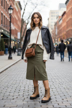 Bota Mujer 72011 Davina Camel con Cintas