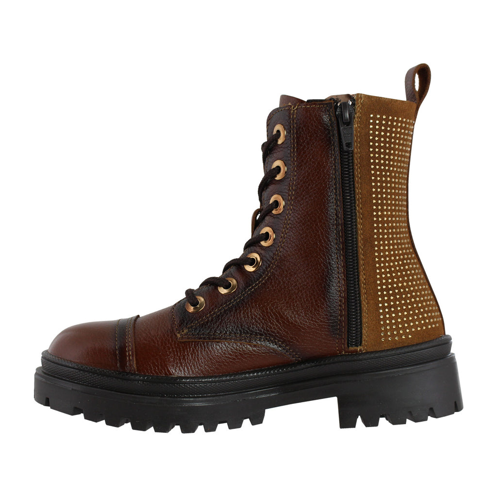 Bota de Mujer 72014 Davina Café con Cintas