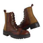 Bota de Mujer 72014 Davina Café con Cintas