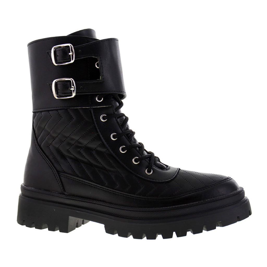Bota de Mujer 72020 Davina Negro con Cintas
