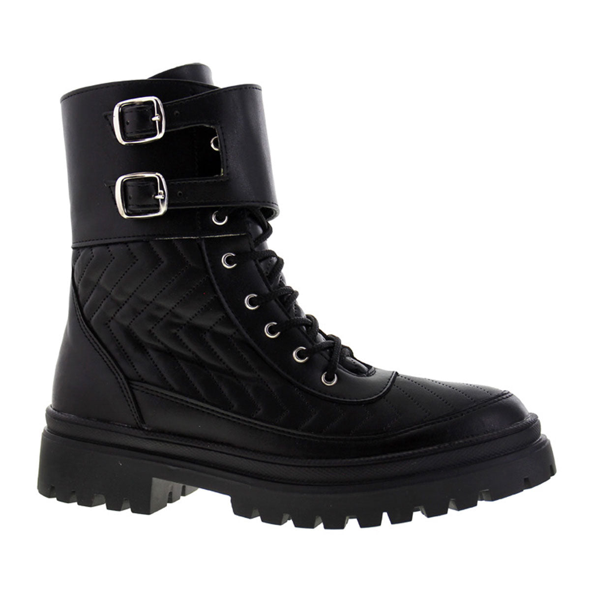 Bota de Mujer 72020 Davina Negro con Cintas