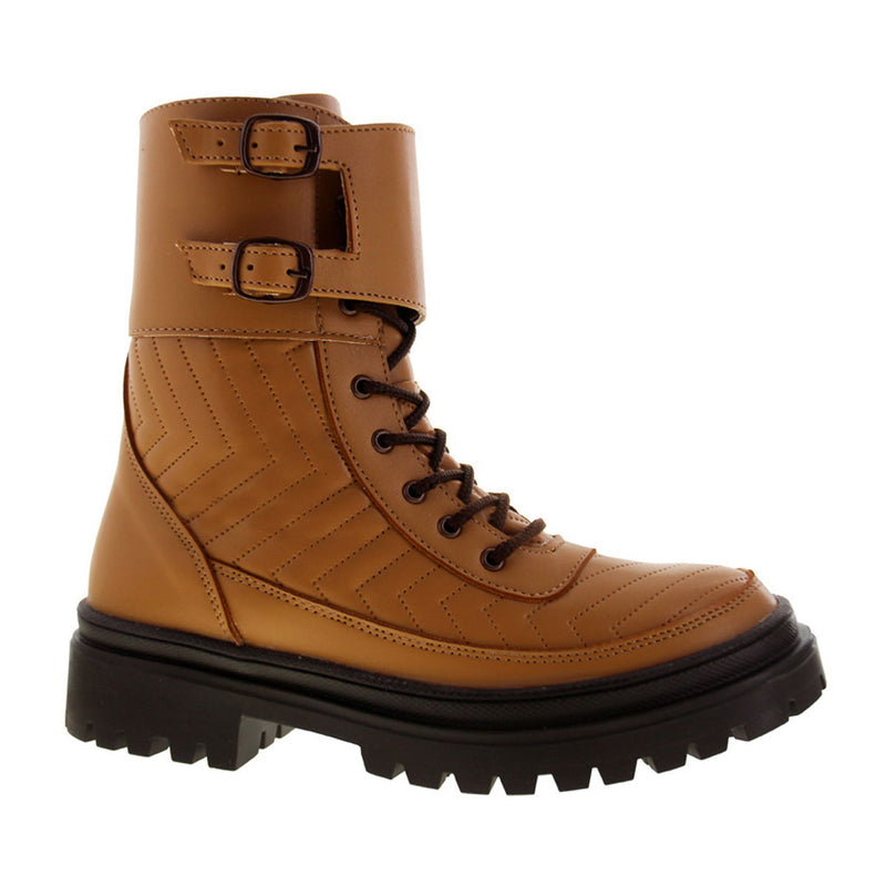 Bota Mujer 72020 Davina Camel con Cintas