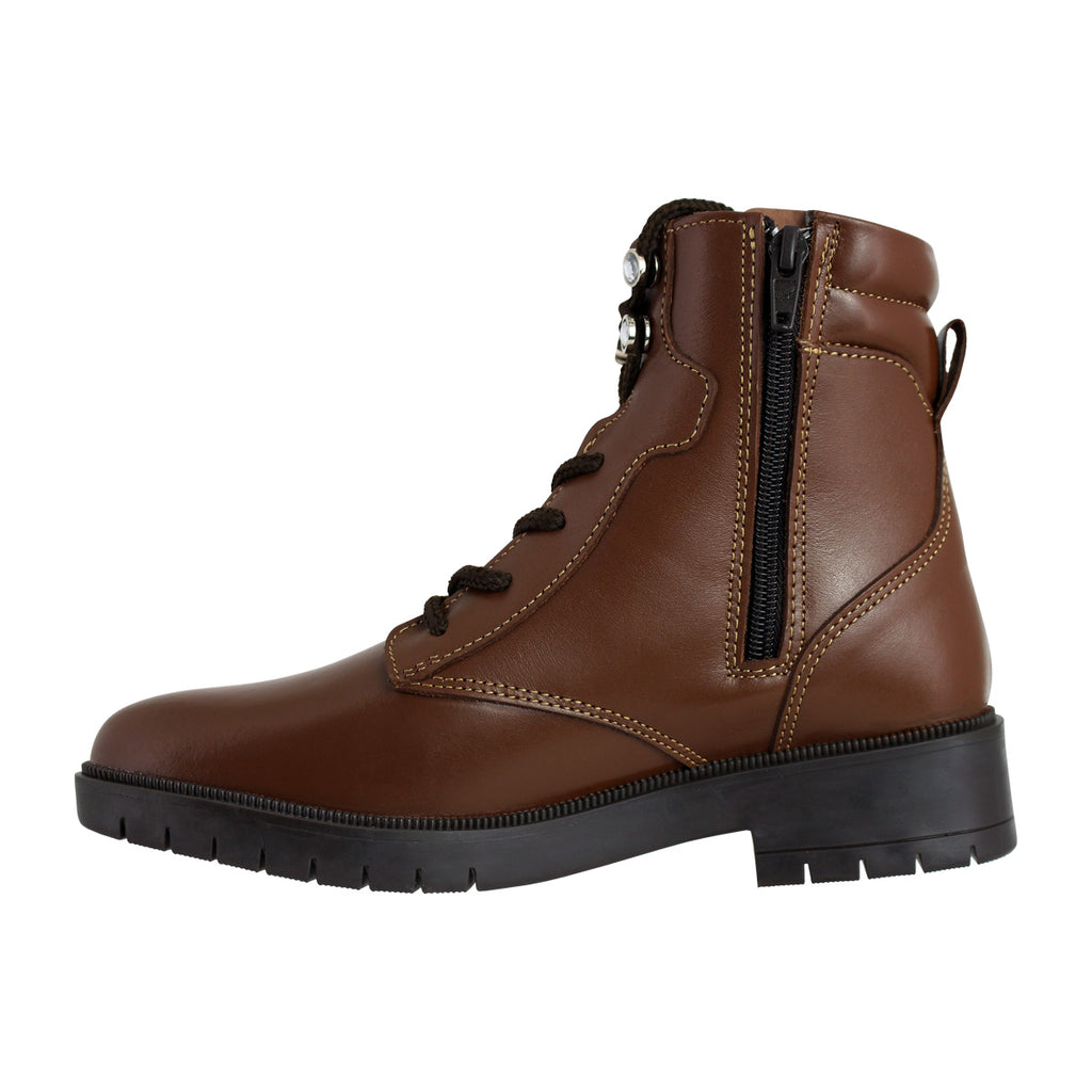 Bota Mujer 72700 Davina Piel Café con Cinta