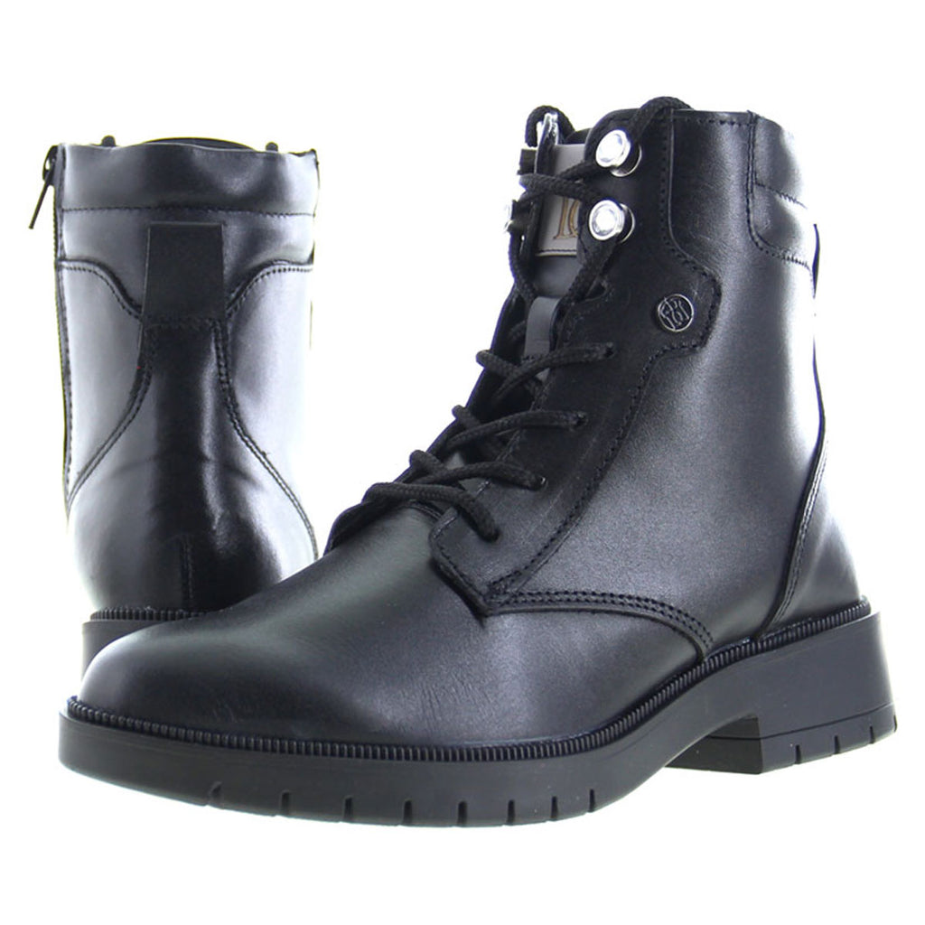 Bota de Mujer 72700 Davina Piel Negra con Cintas