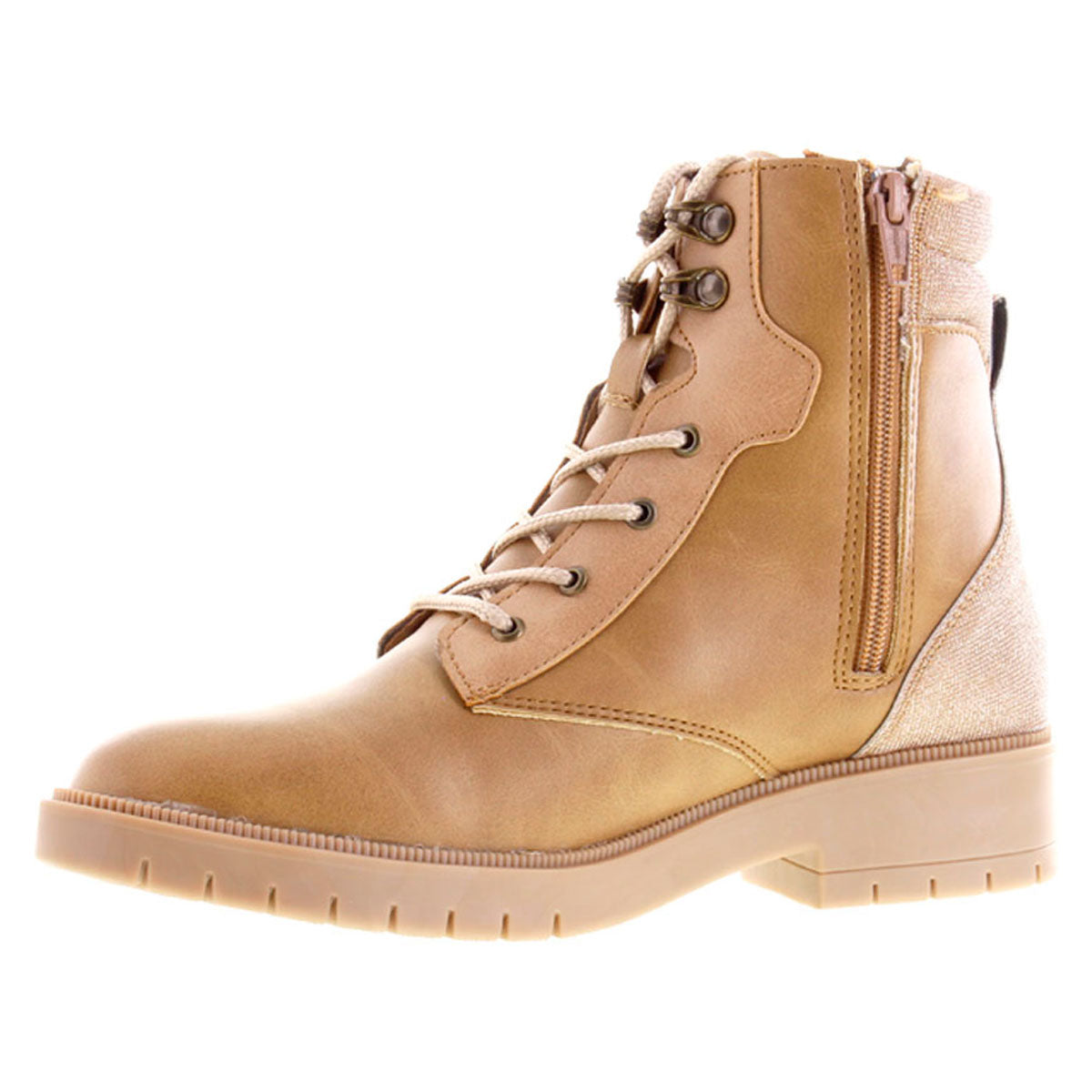 Bota de Mujer 72710 Davina Camel con Cintas