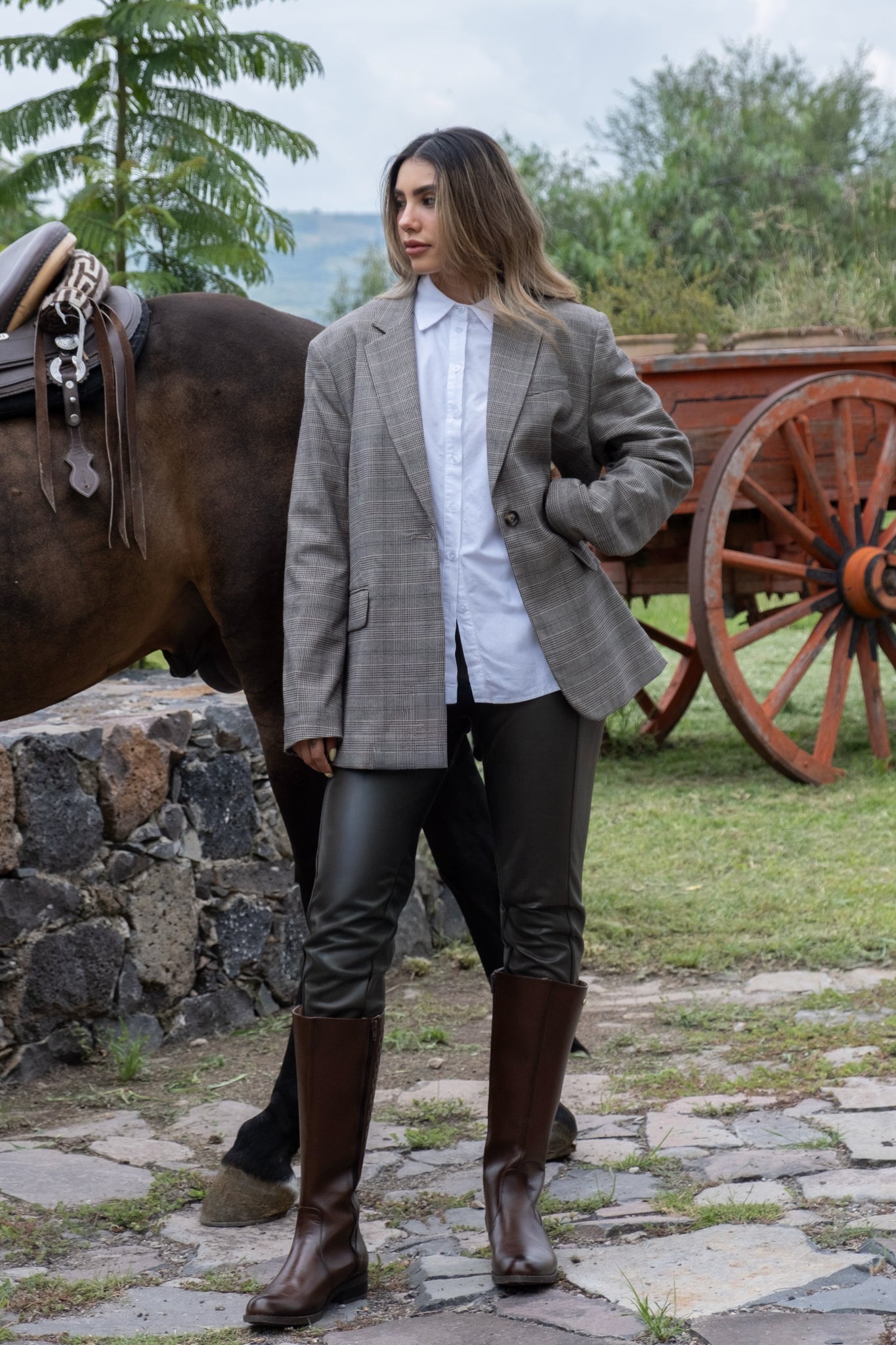 Bota Alta 73661 Davina Piel Brandy