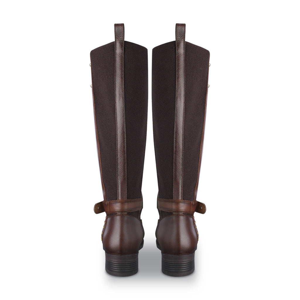 Bota ecuestre Mujer 73715 Piel Brandy con cierre lateral