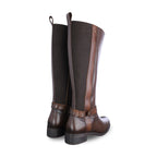 Bota ecuestre Mujer 73715 Piel Brandy con cierre lateral