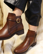 Bota de Mujer 74130 Davina Piel Café