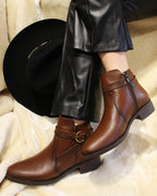 Bota de Mujer 74130 Davina Piel Café