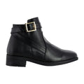 Bota Corta de Mujer 74130 Davina Piel Negra con Hebilla